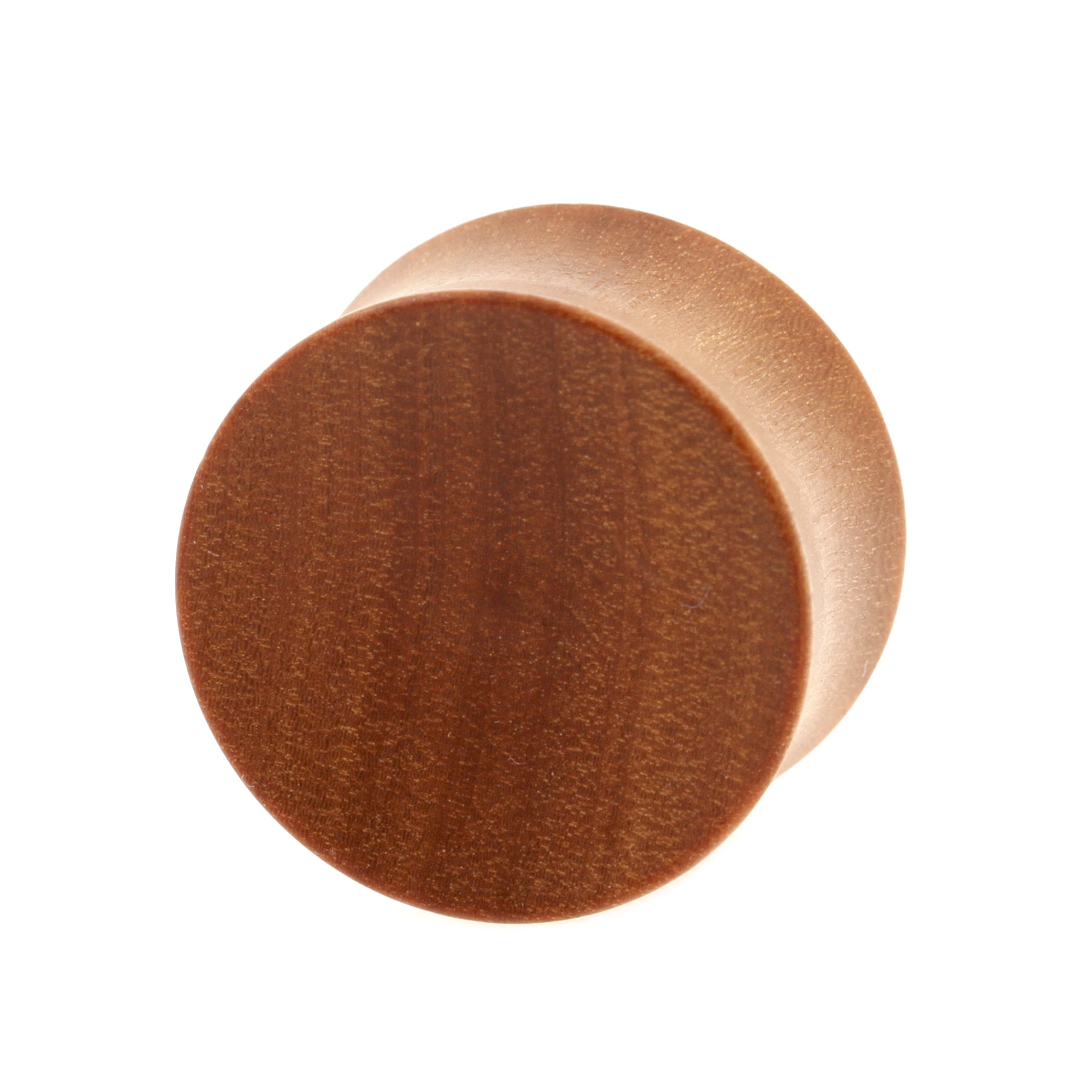 Houten Concave Plug - Sawo Roodbruin