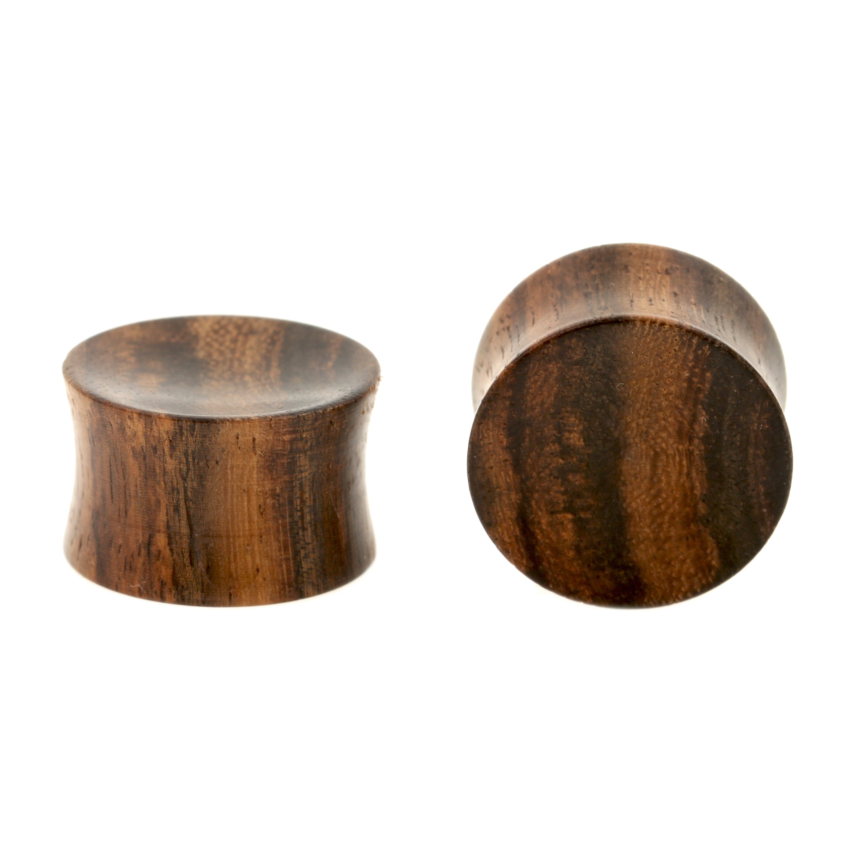 Houten Concave Plug - Sono Donkerbruin