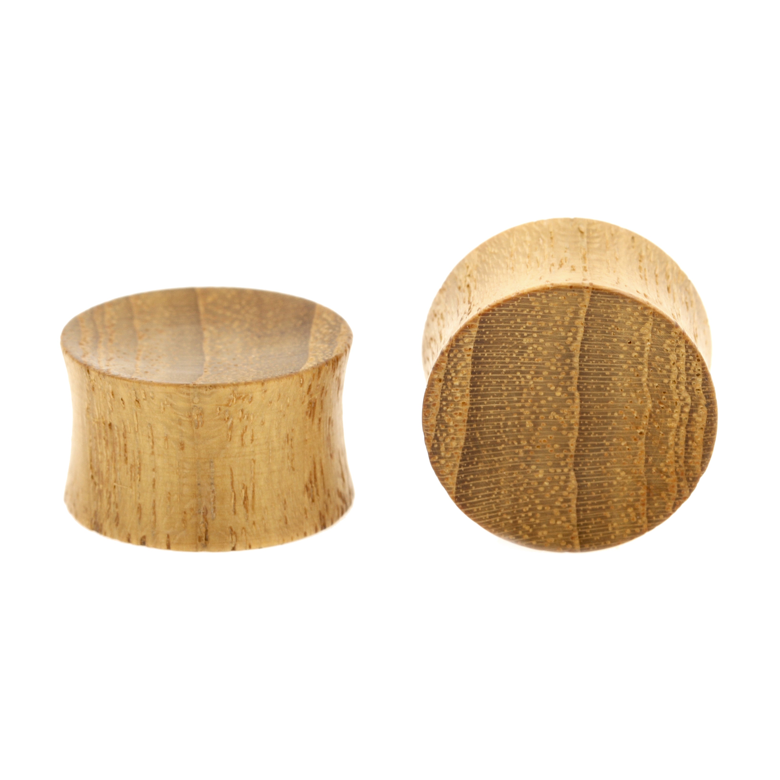 Houten Concave Plug - Teak Bruin