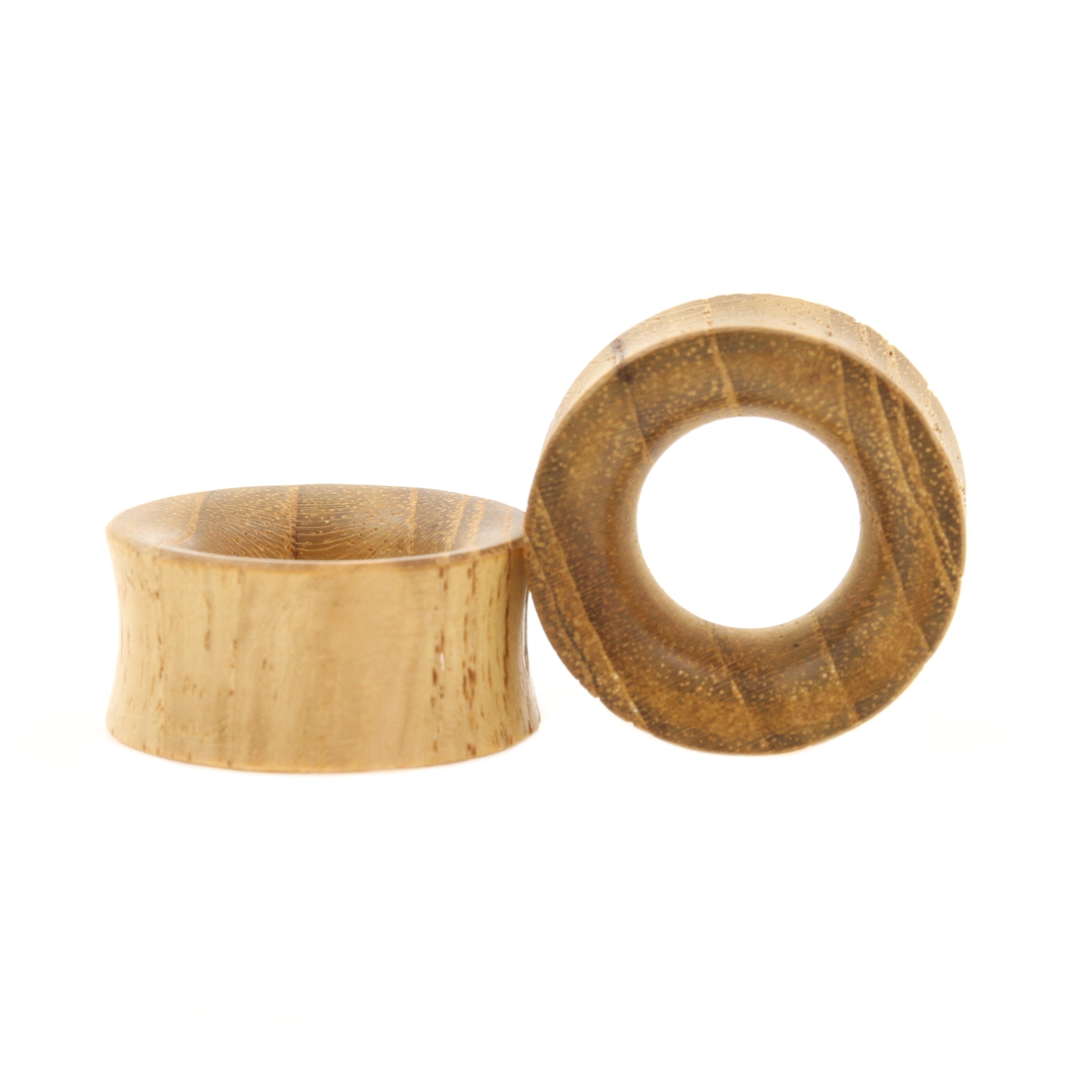 Houten Double Flared Tunnel - Teak Bruin