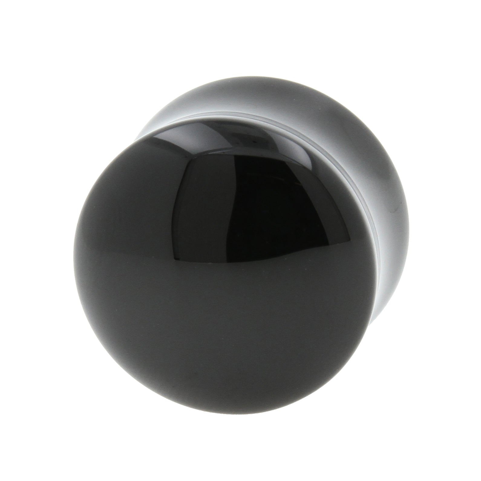 Stone Double Flared Obsidian Plug Black