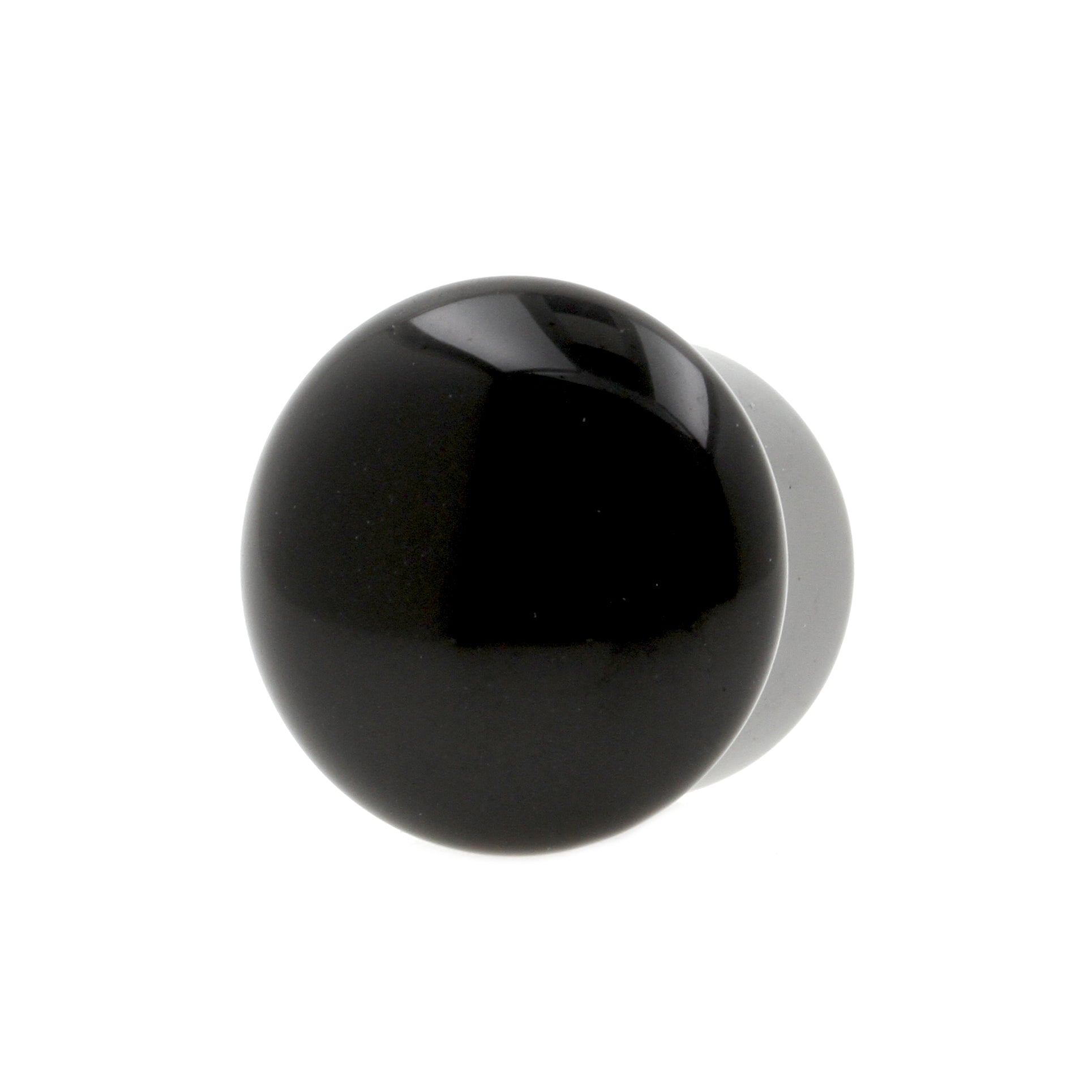 Stone Single Flared Obsidian Plug Black