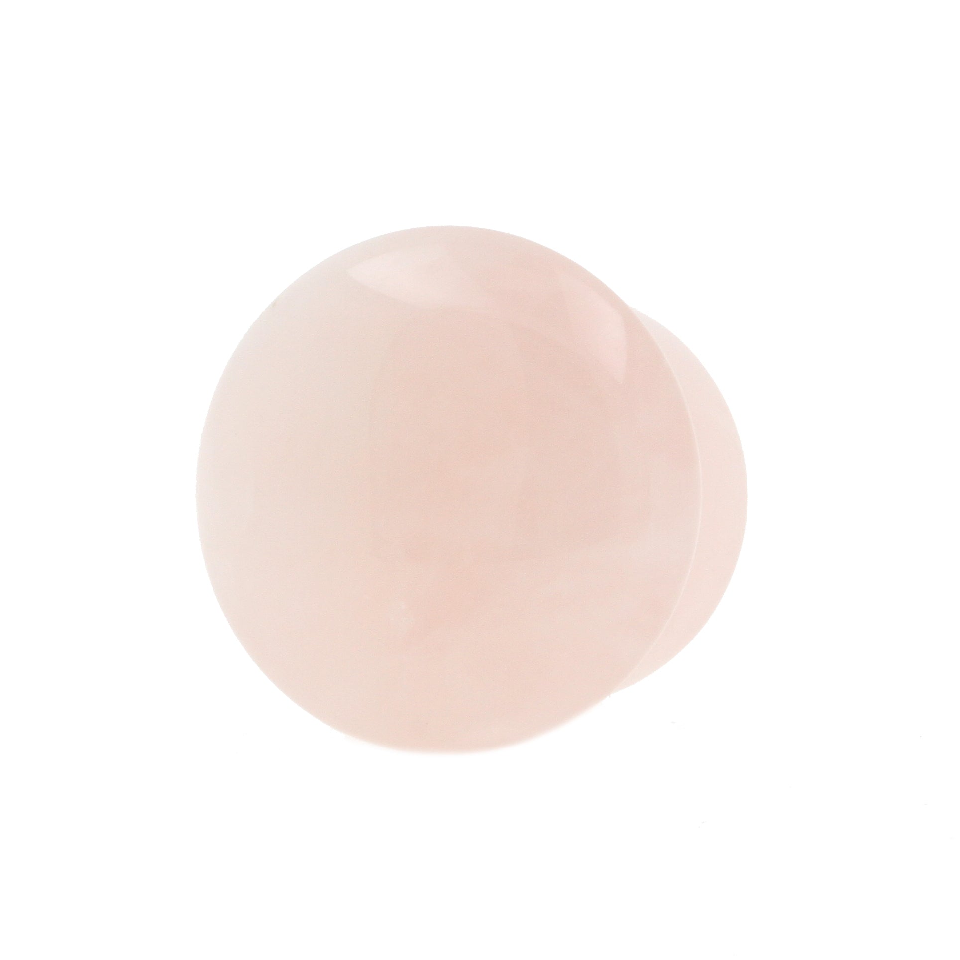 Stone Single Flared Rose Quartz Plug Light Pink