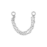Chirurgisch Stalen Piercing Ketting - Double Zilver