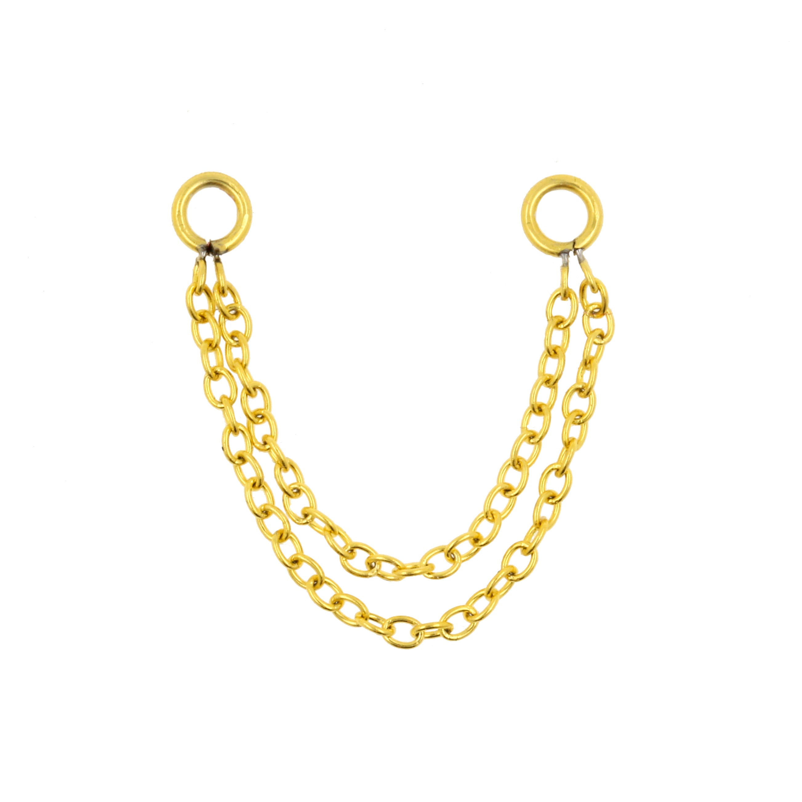 Chirurgisch Stalen Piercing Ketting - Double Goud