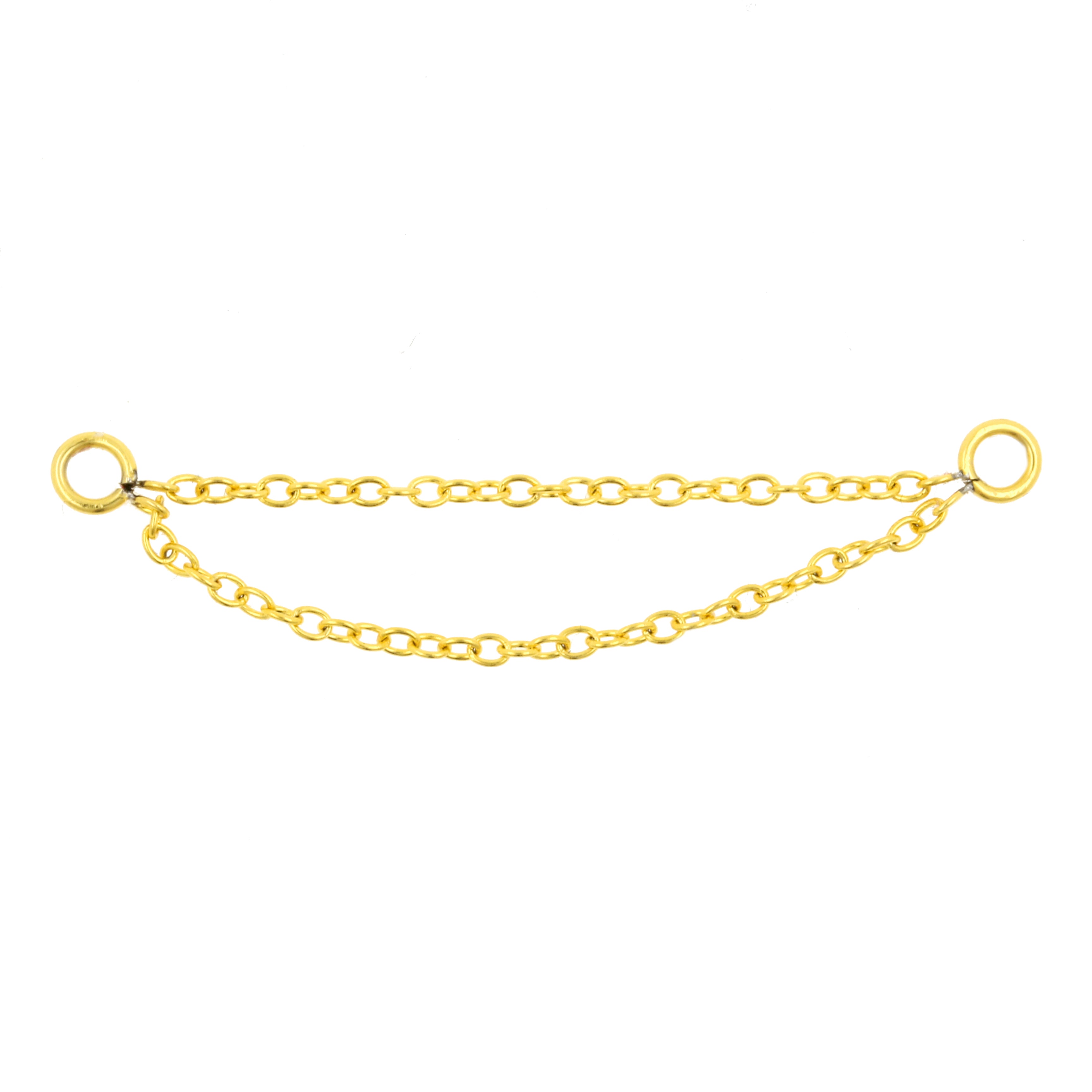 Chirurgisch Stalen Piercing Ketting - Double Goud