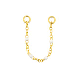 Chirurgisch Stalen Piercing Ketting - Emaille Goud