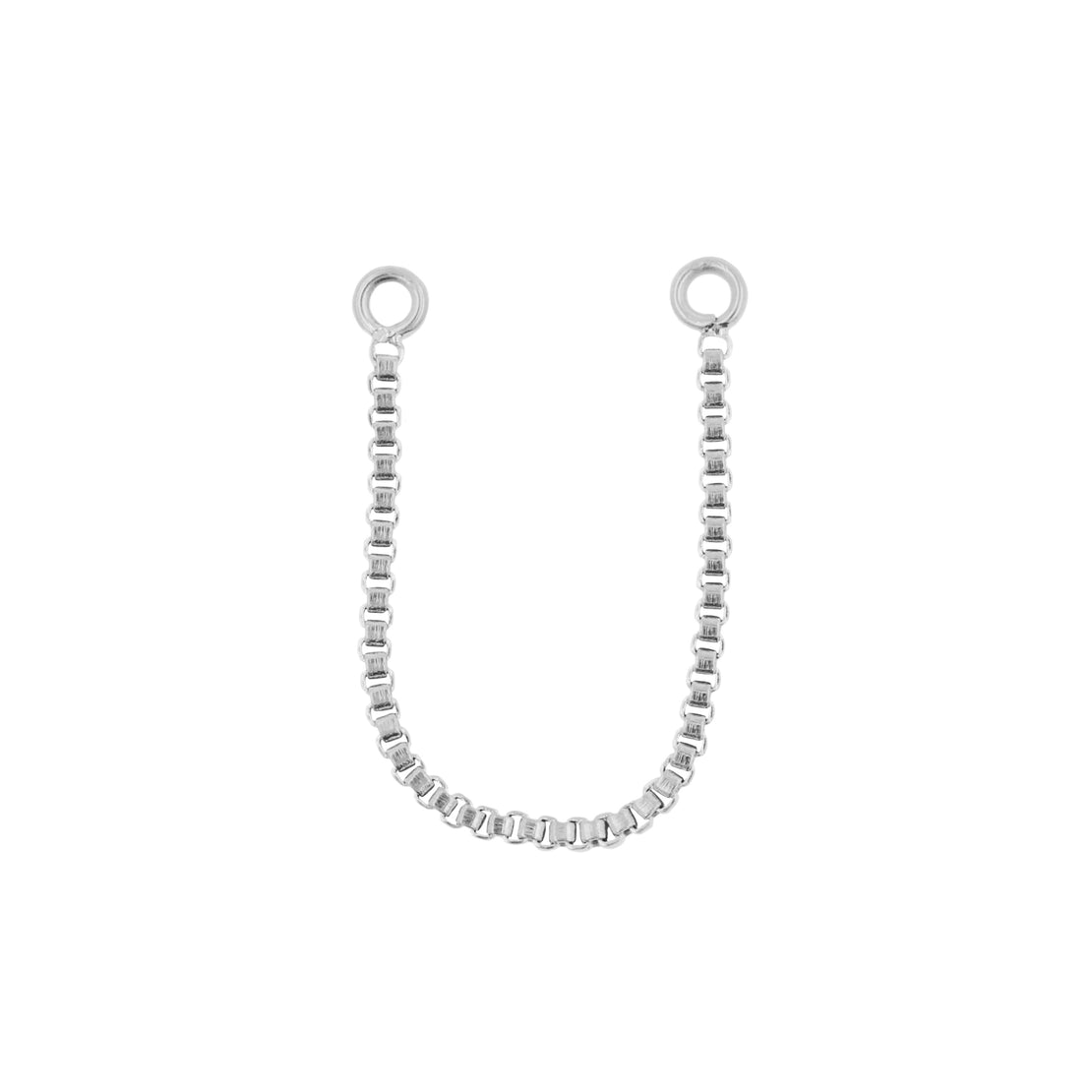 Surgical Steel Piercing Chain Silver