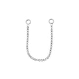 Surgical Steel Piercing Chain Silver