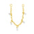 Surgical Steel Piercing Chain With Dangling Zirconia Gold
