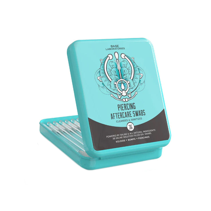 Piercing zoutoplossing reinigende wattenstaafjes - Base Laboratories