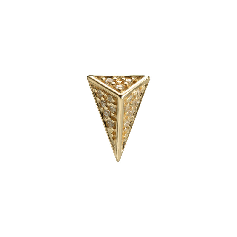 14 Karat Gold Pyramid With Zirconia