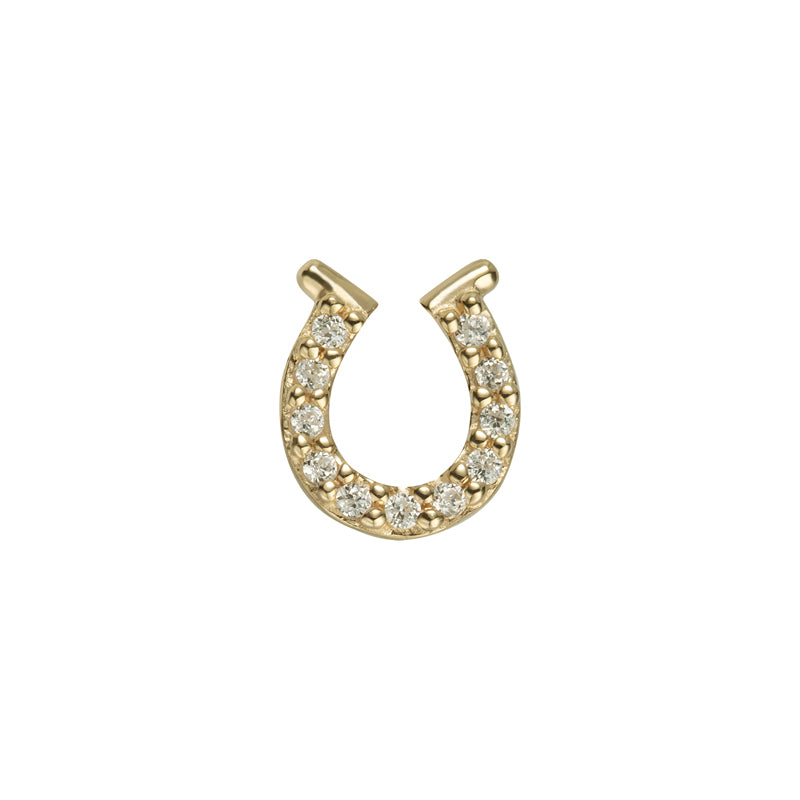 14 Karat Gold Horse Shoe With Zirconia