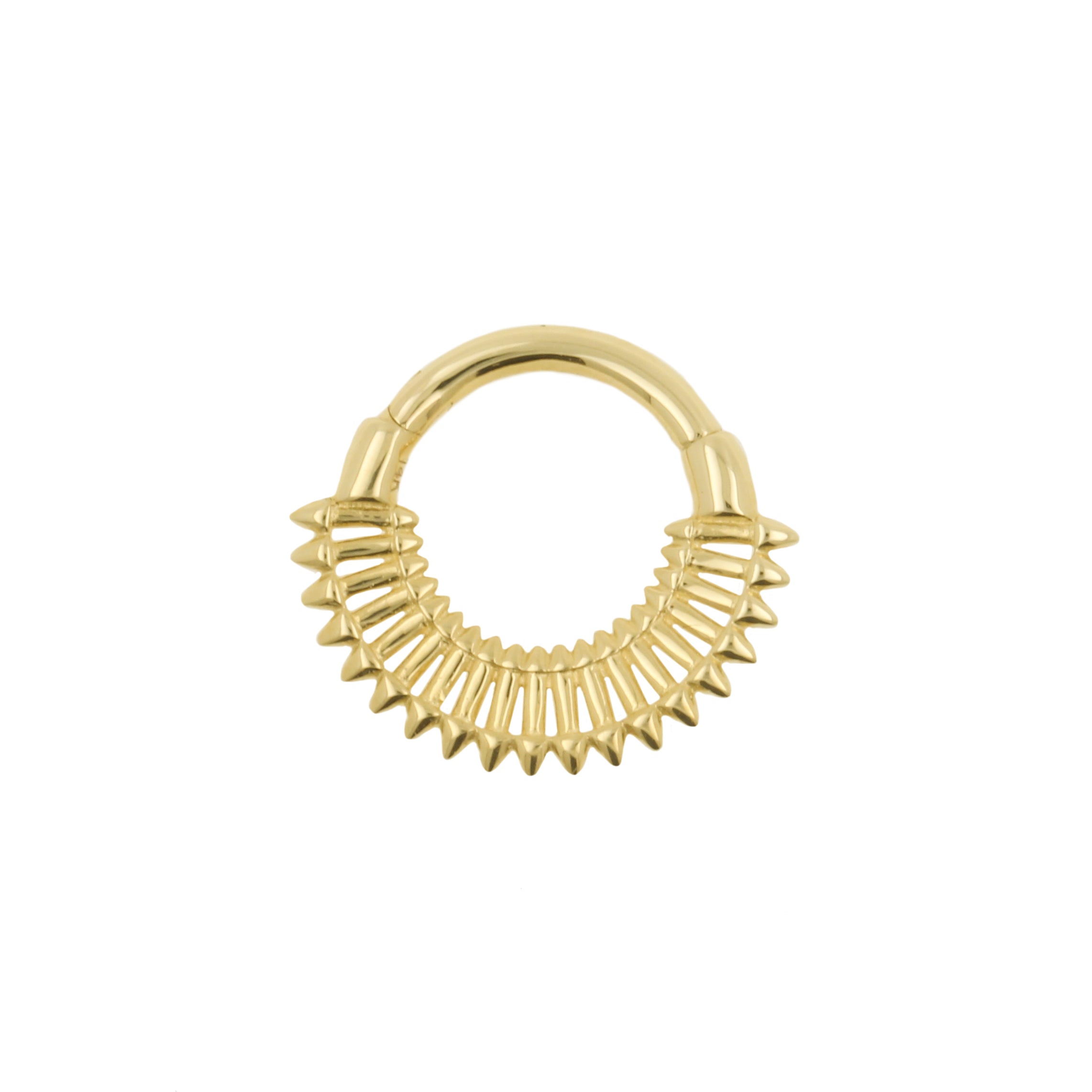 14 Karaats Gouden Click Ring Met Straalvormig Design