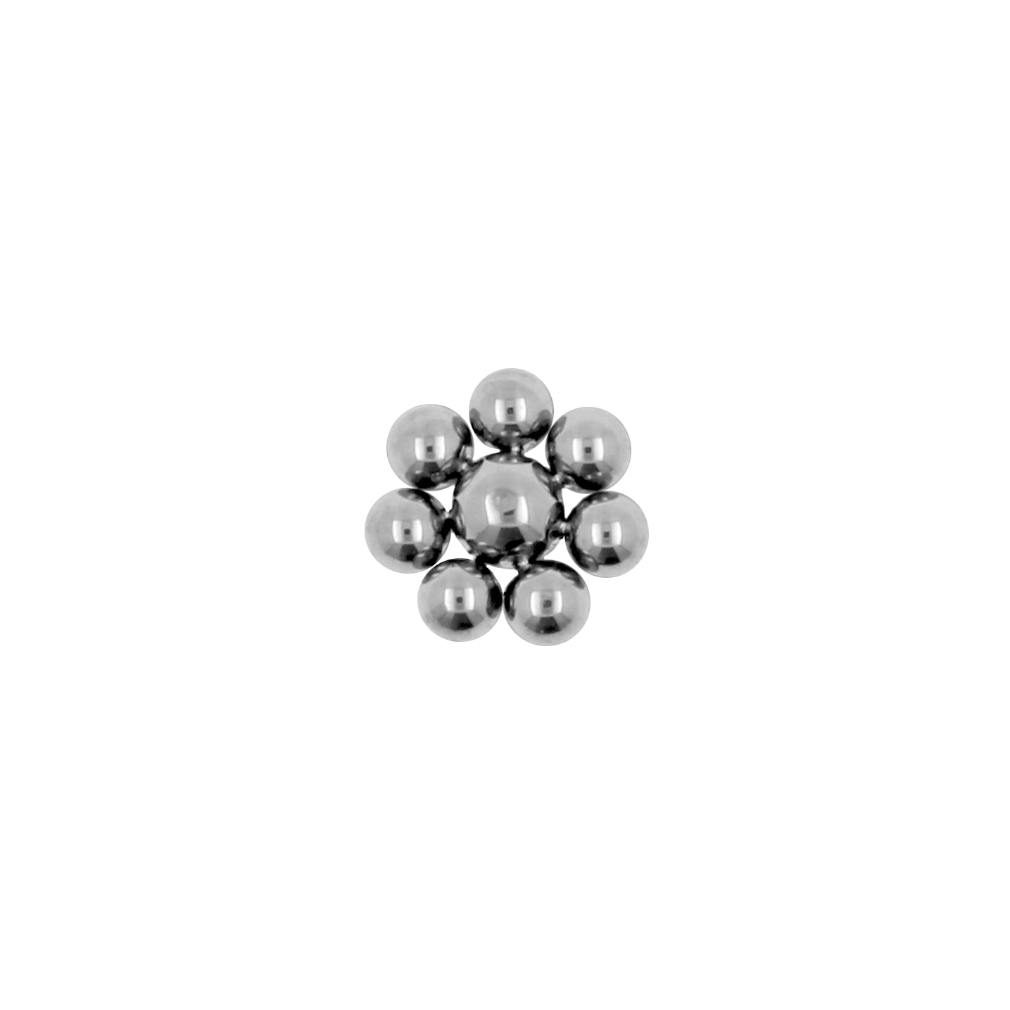 Titanium Flower Dots Cluster - Zilver