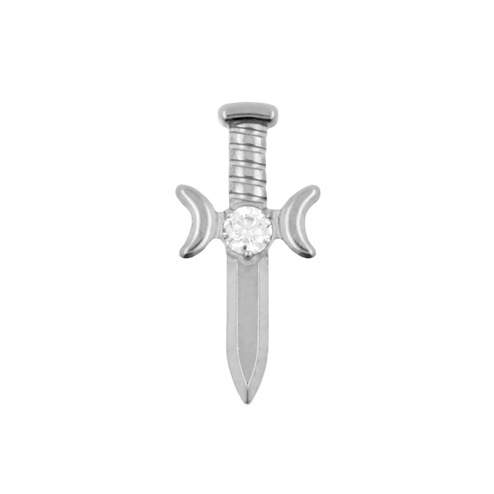 Titanium Lunar Dagger Silver