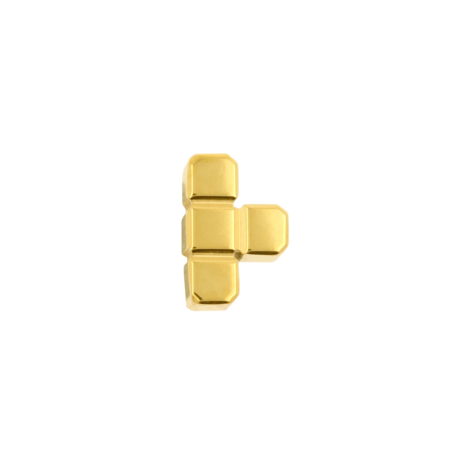 Titanium Tetromino - T - Gold