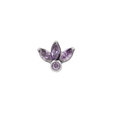 Titanium Zirkonia Cluster Top - Purple