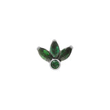Titanium Zirkonia Cluster Top - Dark Green