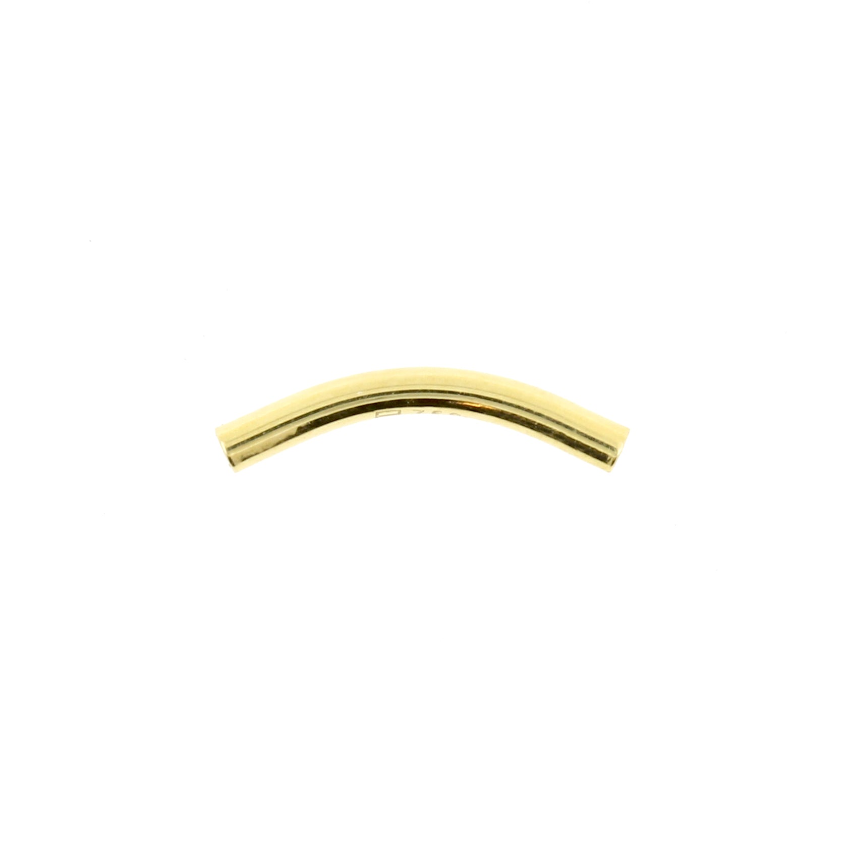 18 Karat Gold Curved Barbell Post