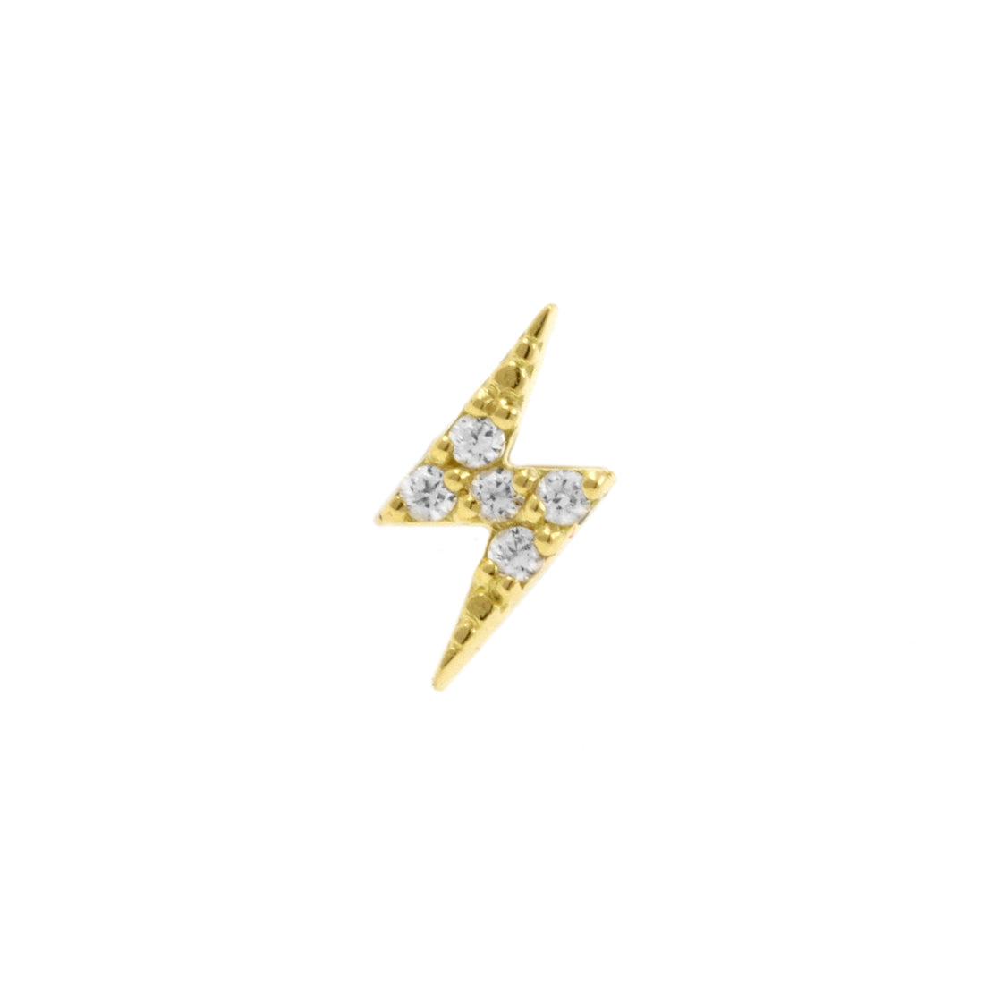 18 Karat Gold Zirconia Flash - Left