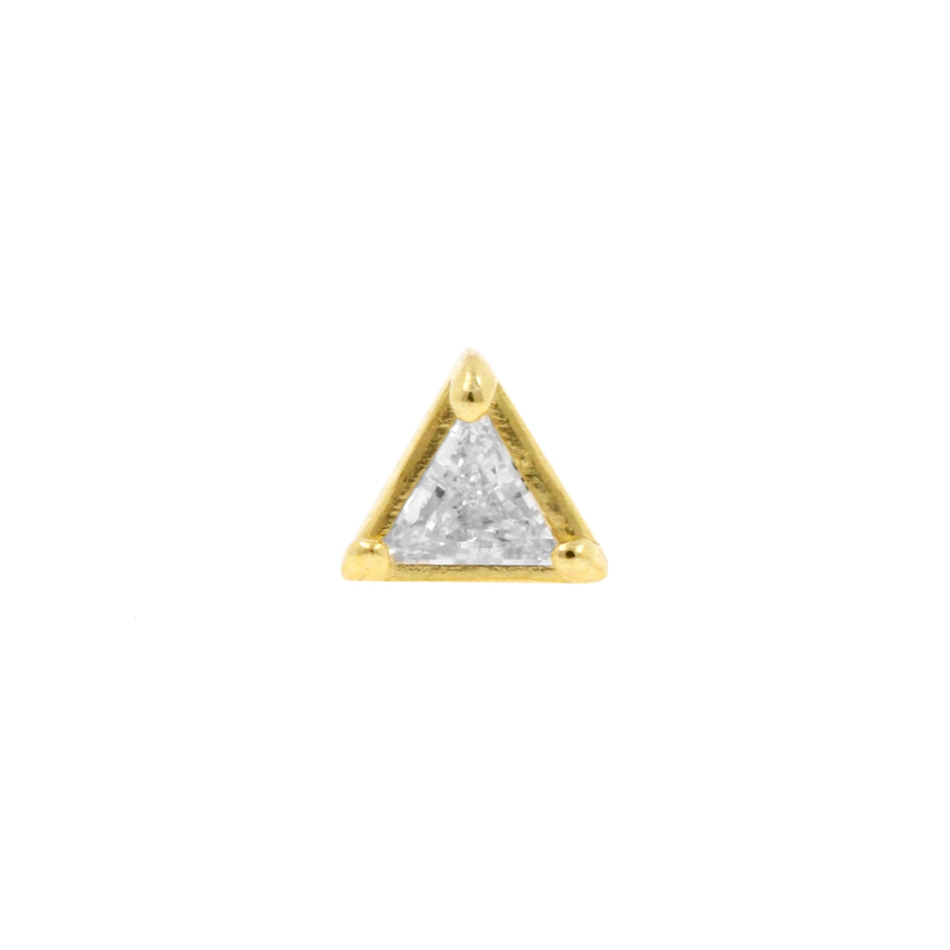 18 Karaats Gouden Zirkonia Triangle