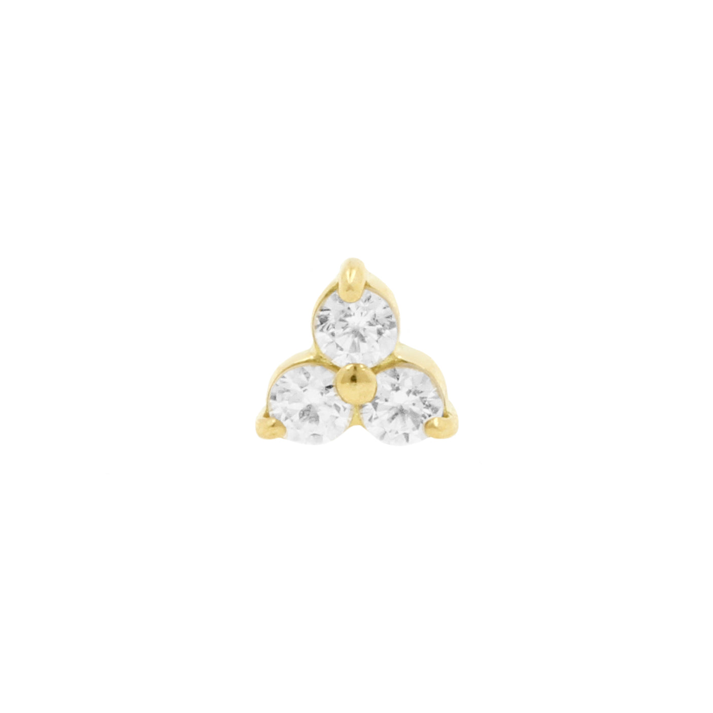 18 Karat Gold Zirconia Trinity