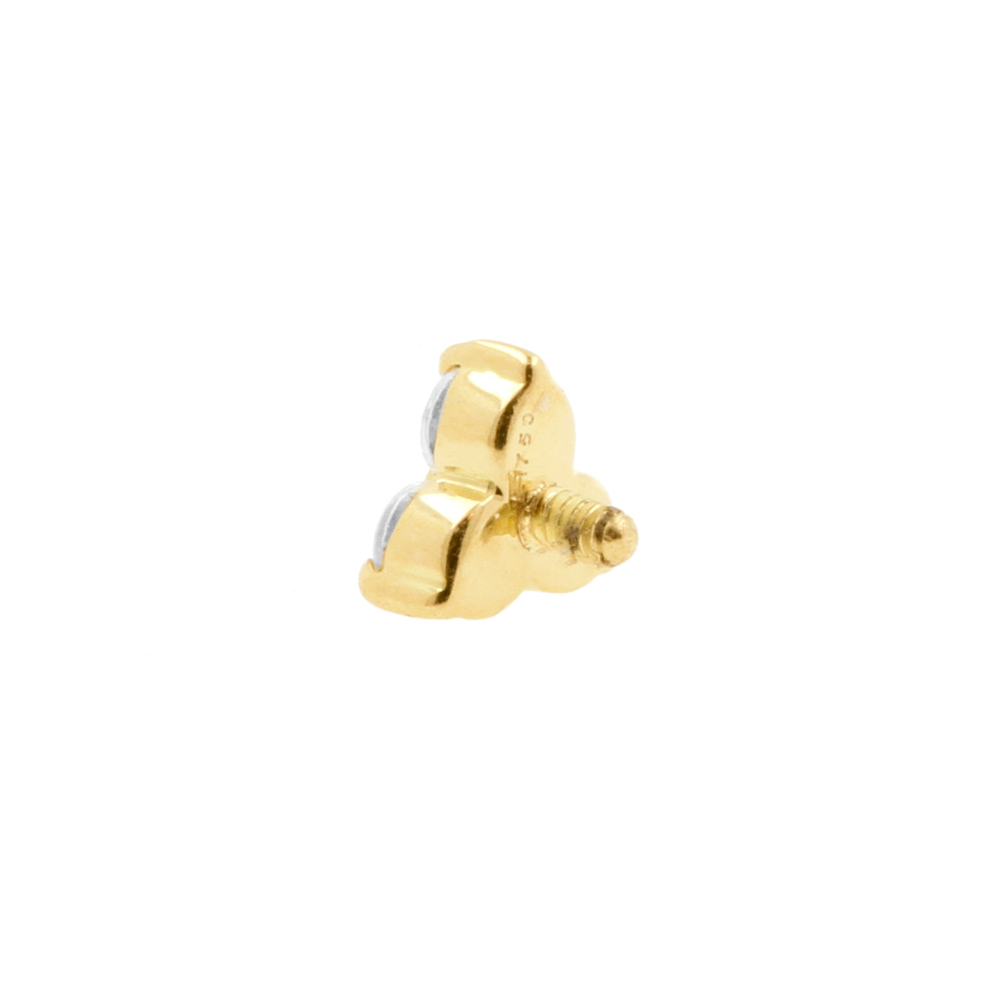 18 Karat Gold Zirconia Trinity