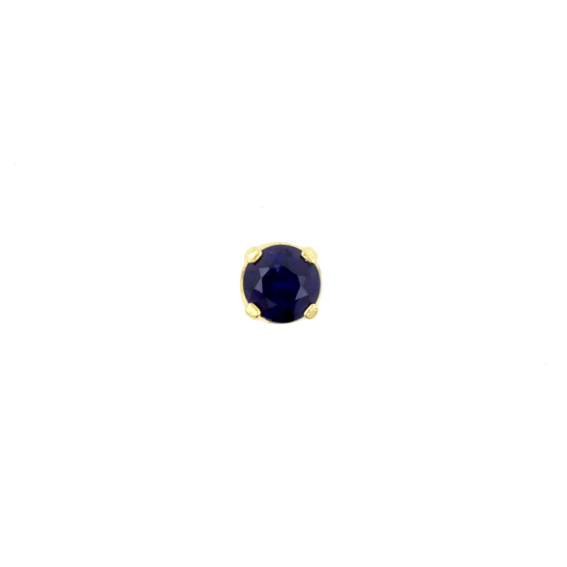 18 Karaats Gouden Diffusion Sapphire Rond Blue