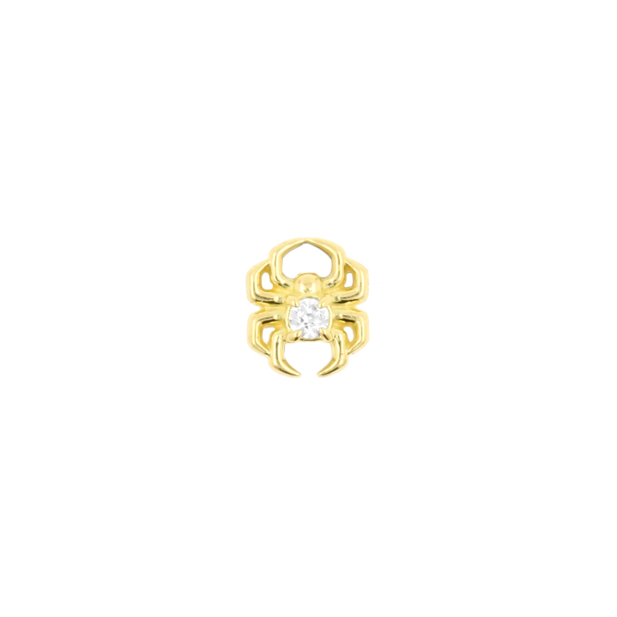 18 Karat Gold Zirconia Spider