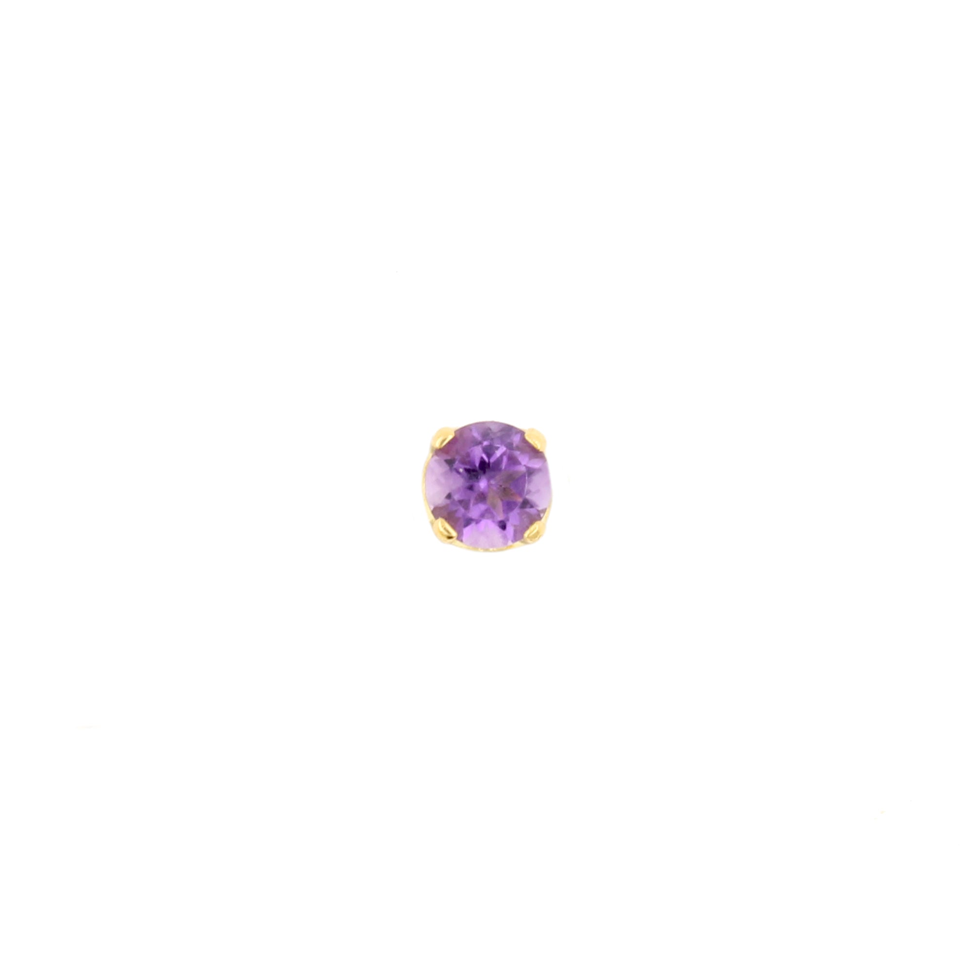 18 Karat Gold Amethyst Round