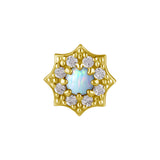 18 Karat Gold Vintage Opal Zirconia - Star