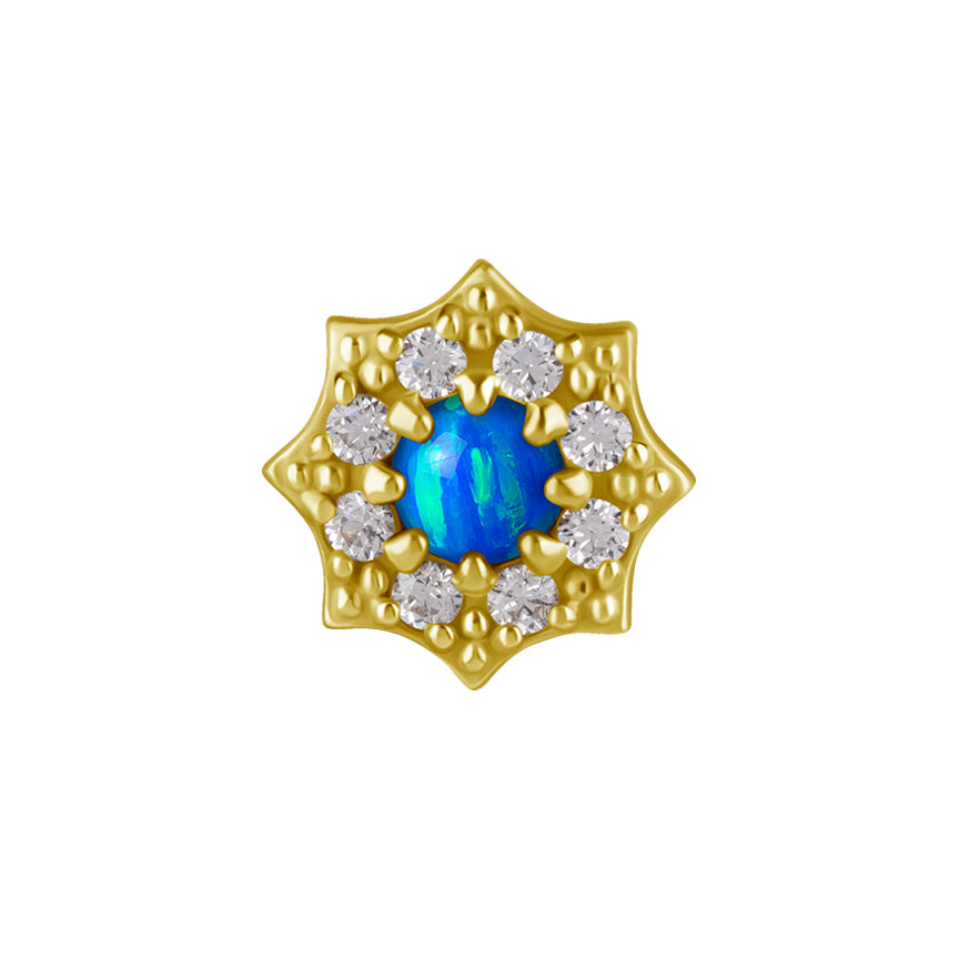 18 Karat Gold Vintage Opal Zirconia - Star