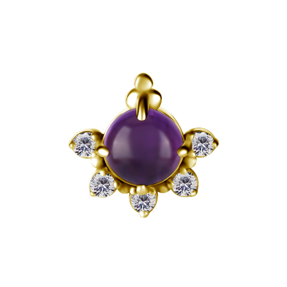 18 Karaats Gouden  Topaas Amethyst Amethyst