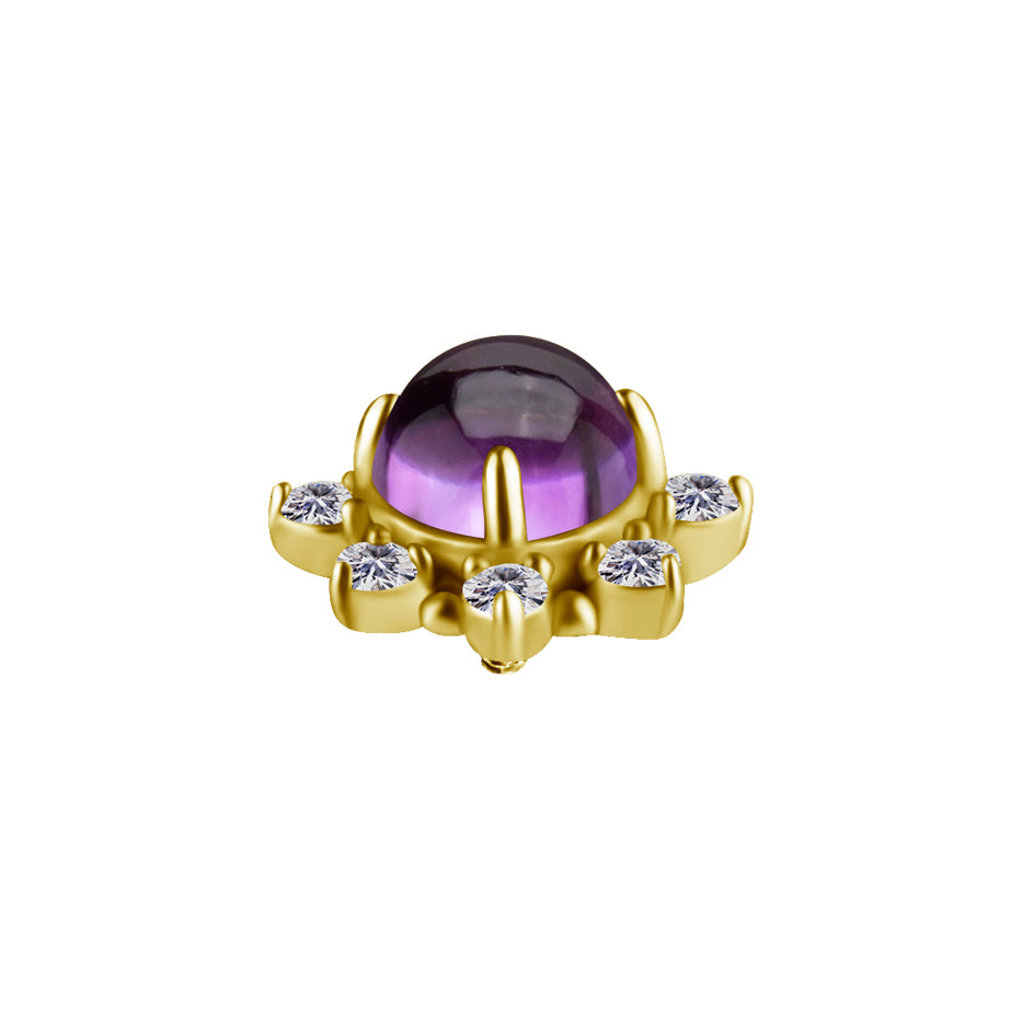 18 Karaats Gouden  Topaas Amethyst Amethyst