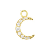 18 Karaats Gouden Click Ring Bedel - Zirkonia Moon Clear