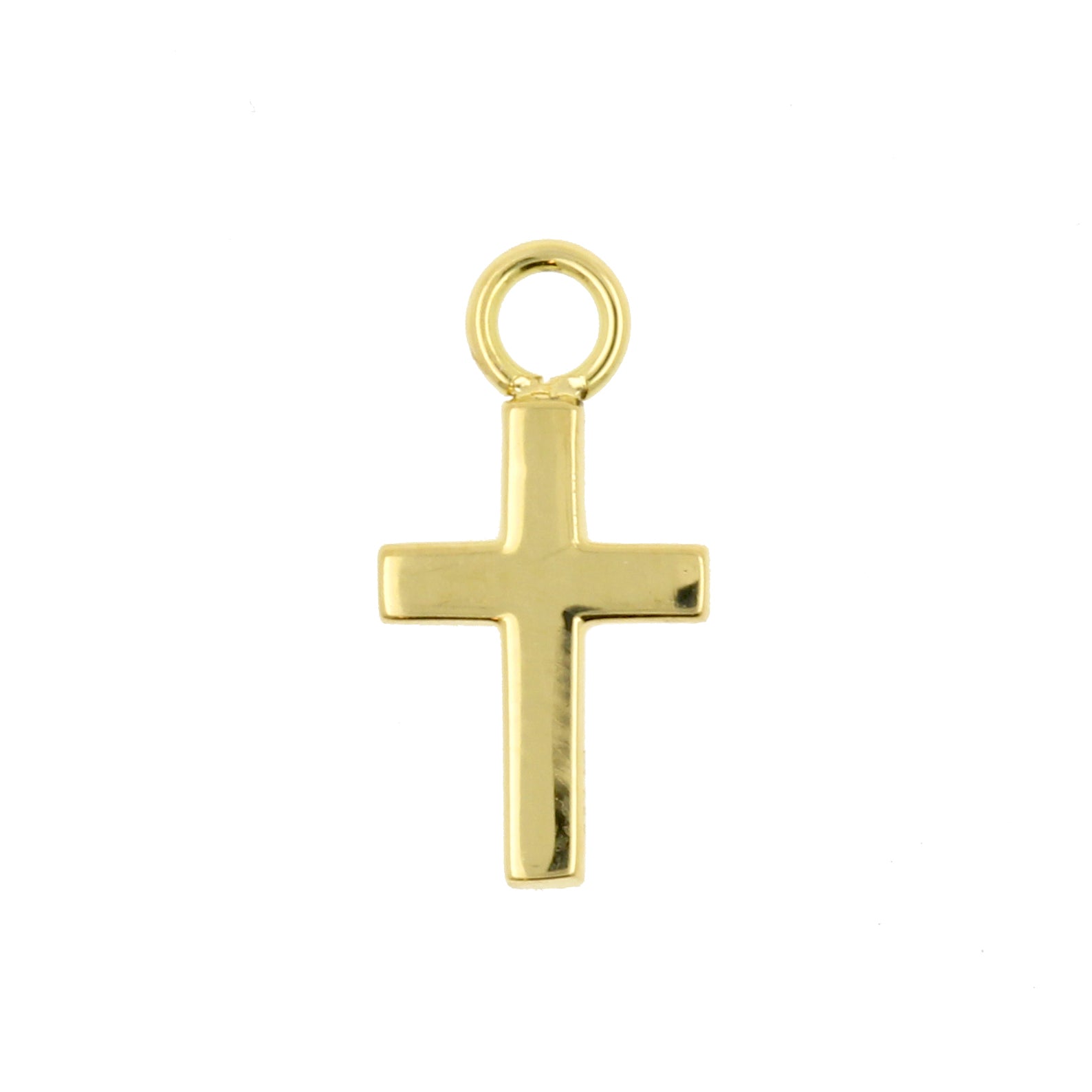 18 Karat Gold Click Ring Charm - Cross