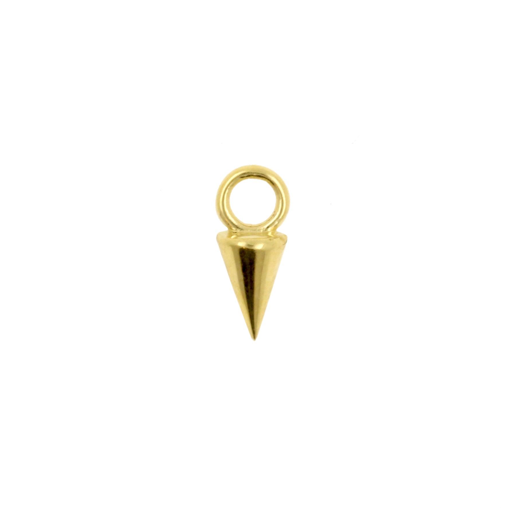 18 Karat Gold Click Ring Charm - Spike Small