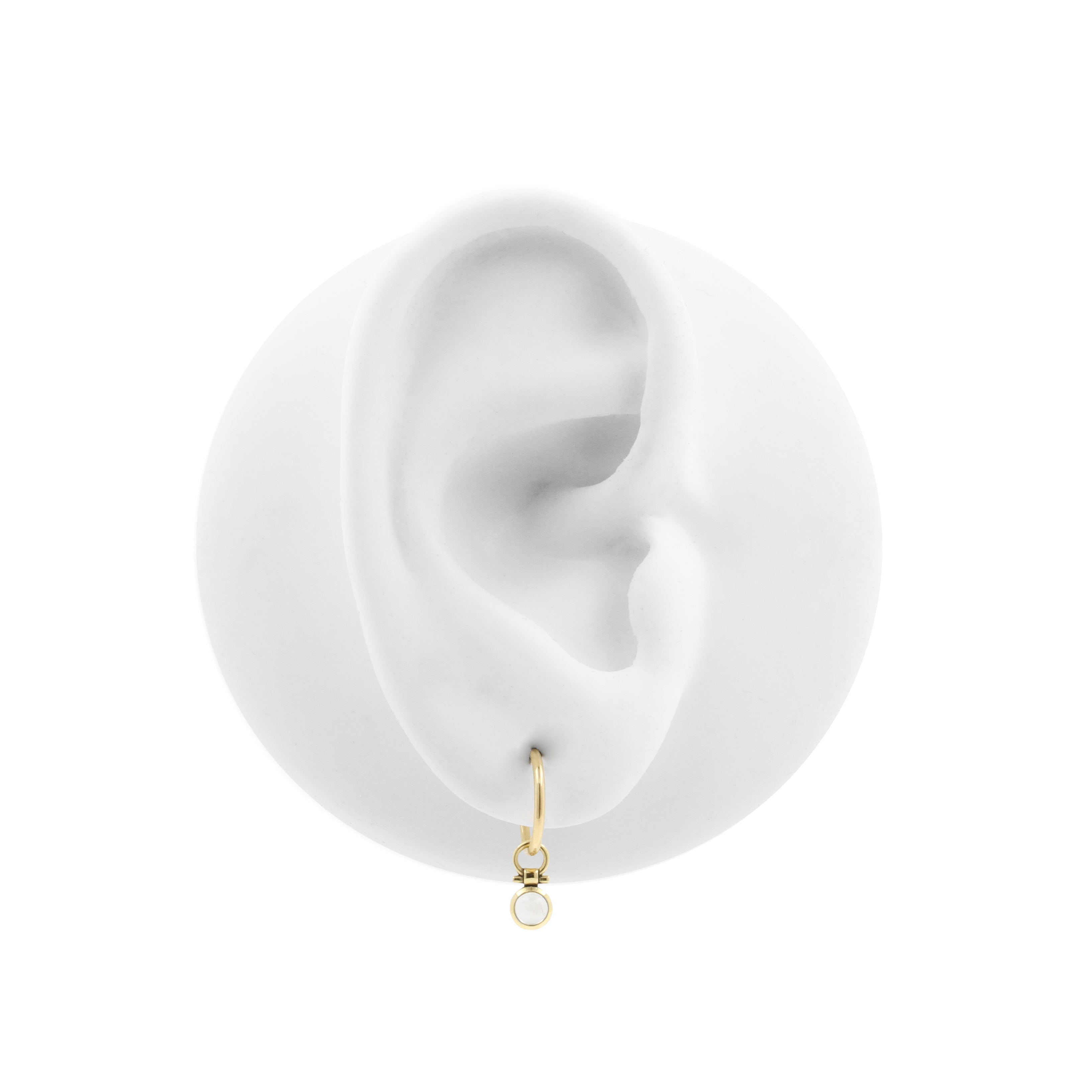 18 Karaats Goud Click Ring Bedel - Moonstone