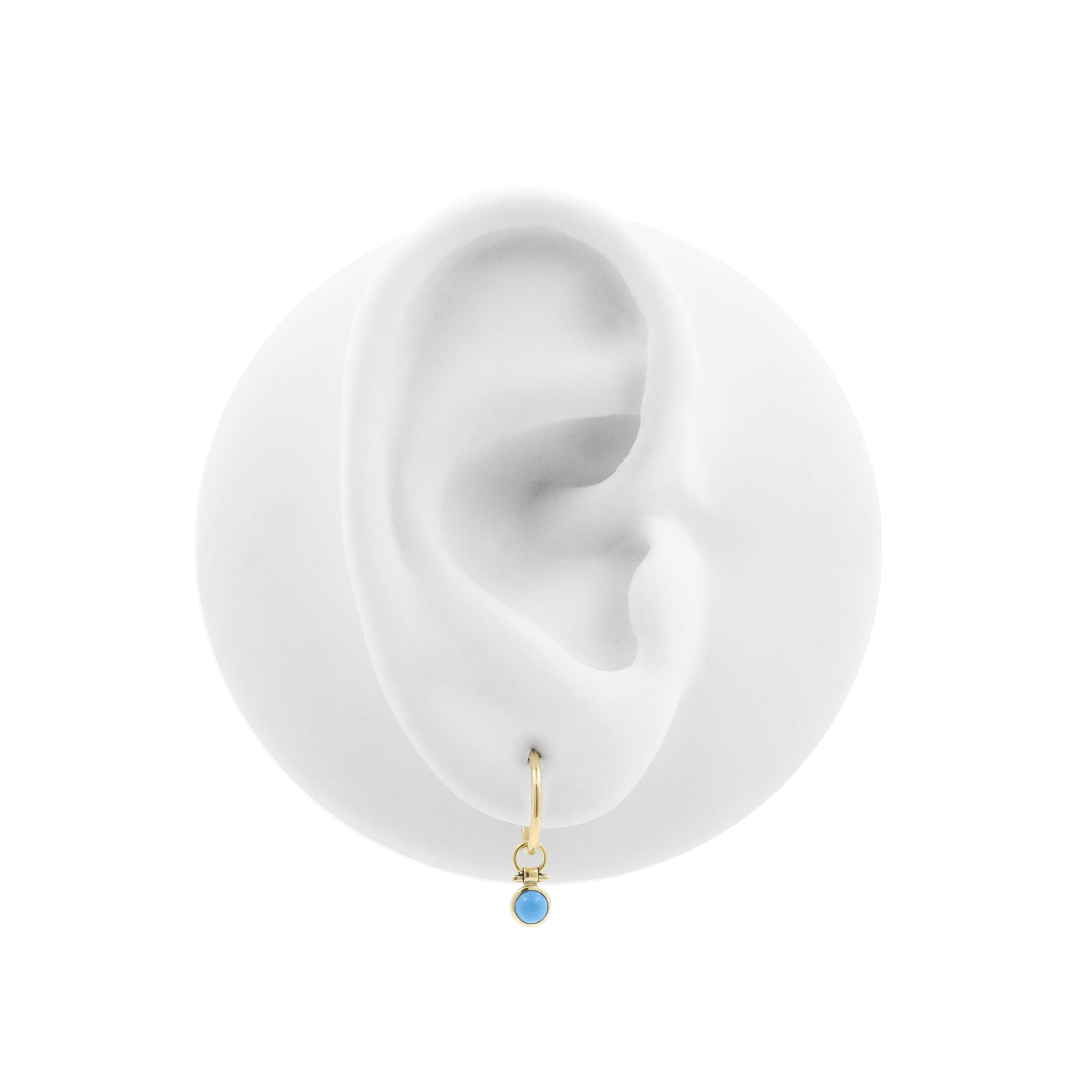 18 Karaats Goud Click Ring Bedel - Turquoise