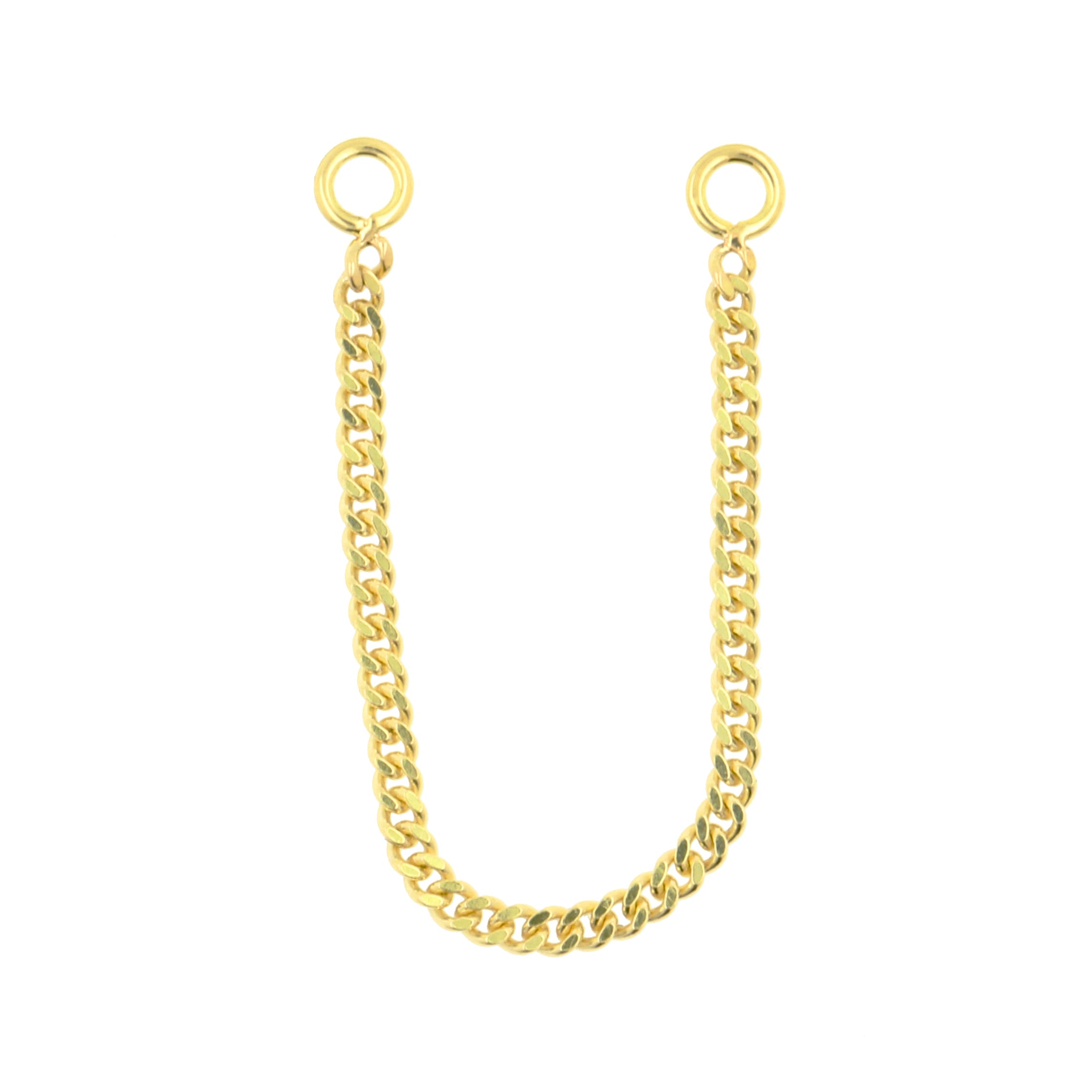 18 Karaats Gouden Piercing Ketting - Plat