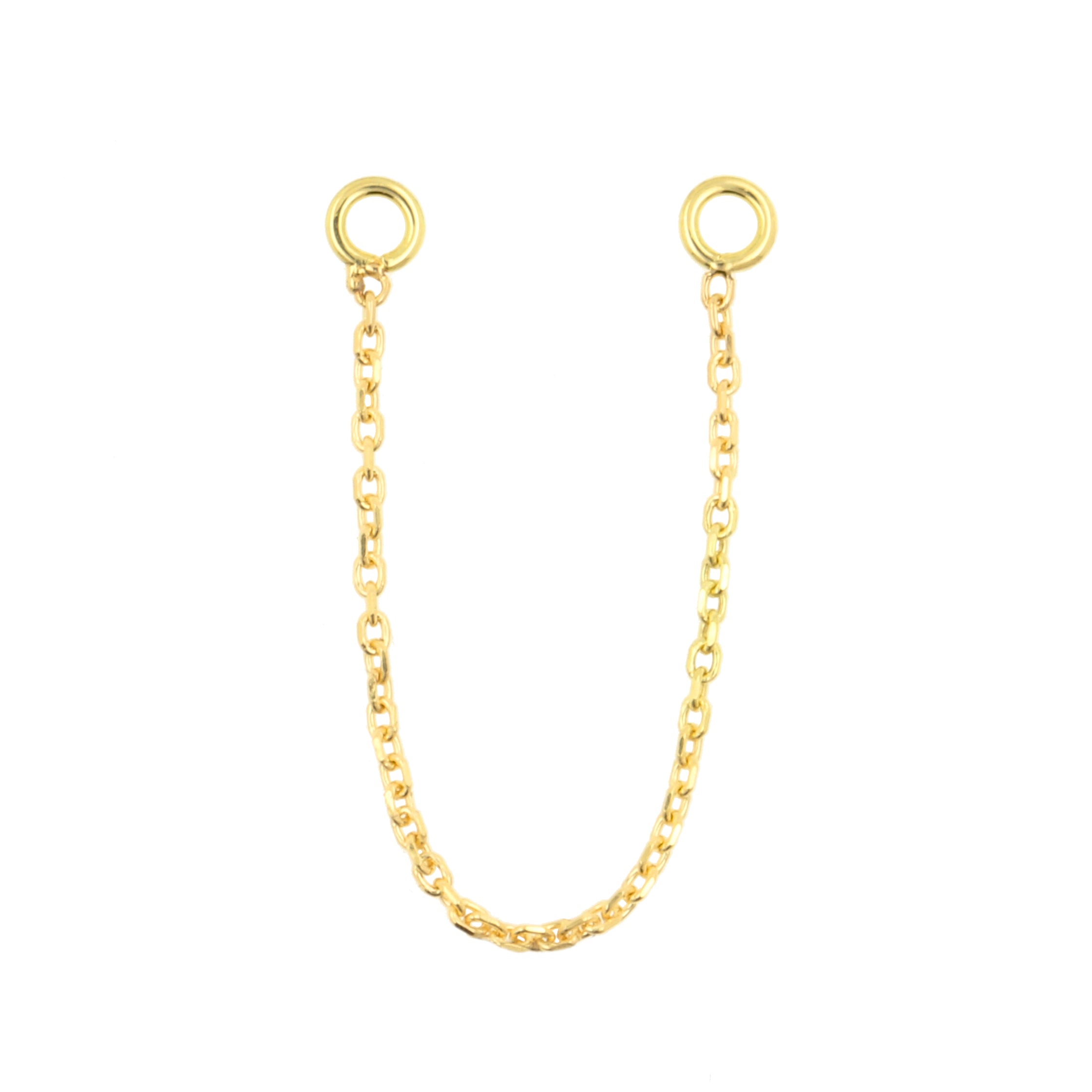 18 Karaats Gouden Piercing Ketting - Rond