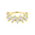 18 Karaats Gouden Click Ring - Zirkonia Squares Clear