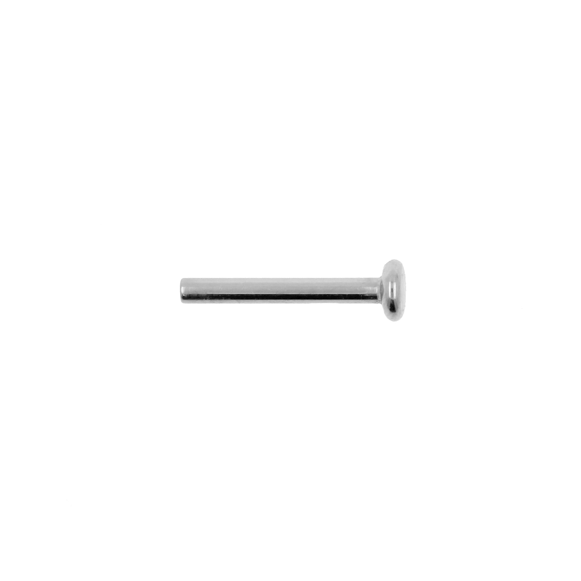 Titanium Labret Stud - 3 mm Disc Silver