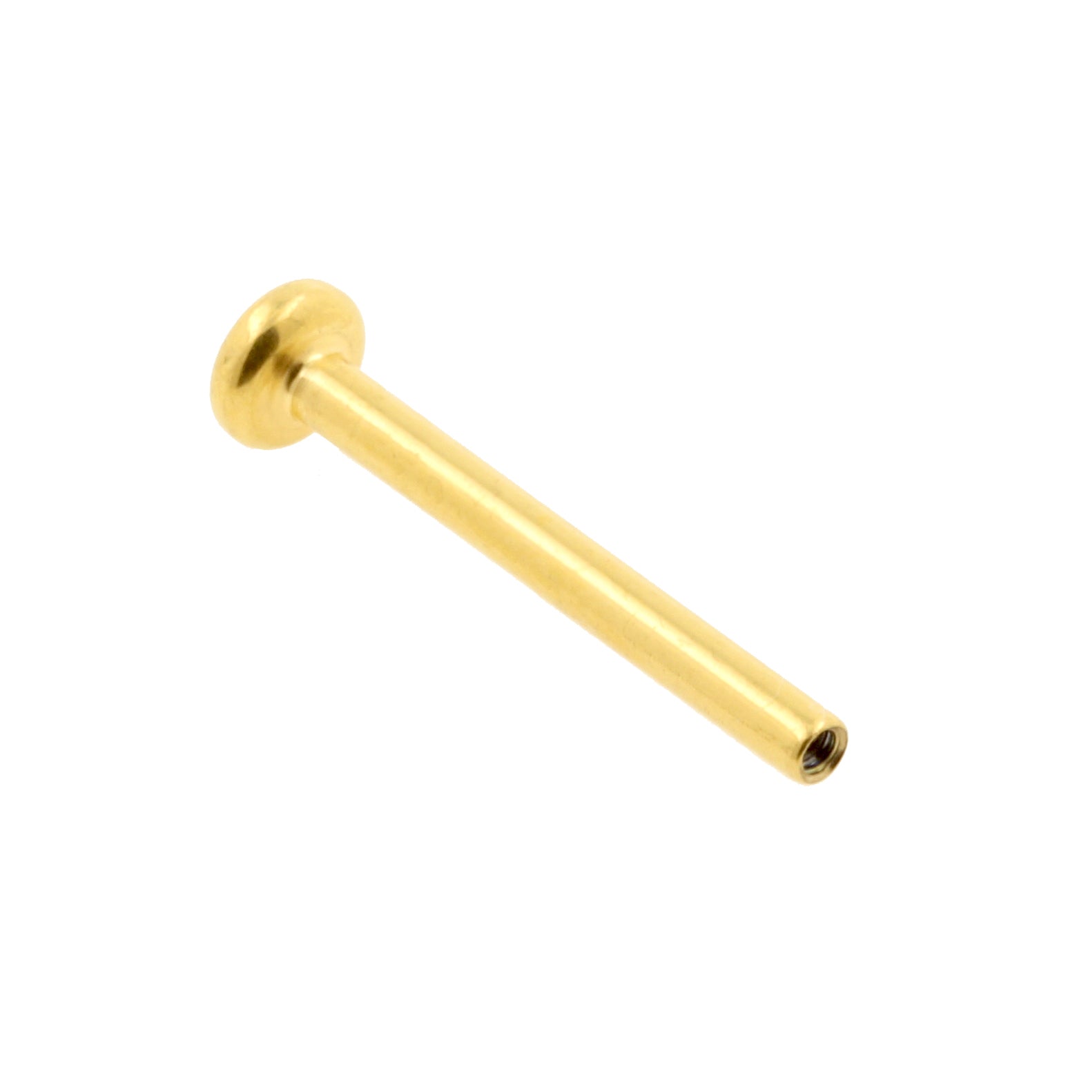 Titanium Labret Stud - 3 mm Disc Goud