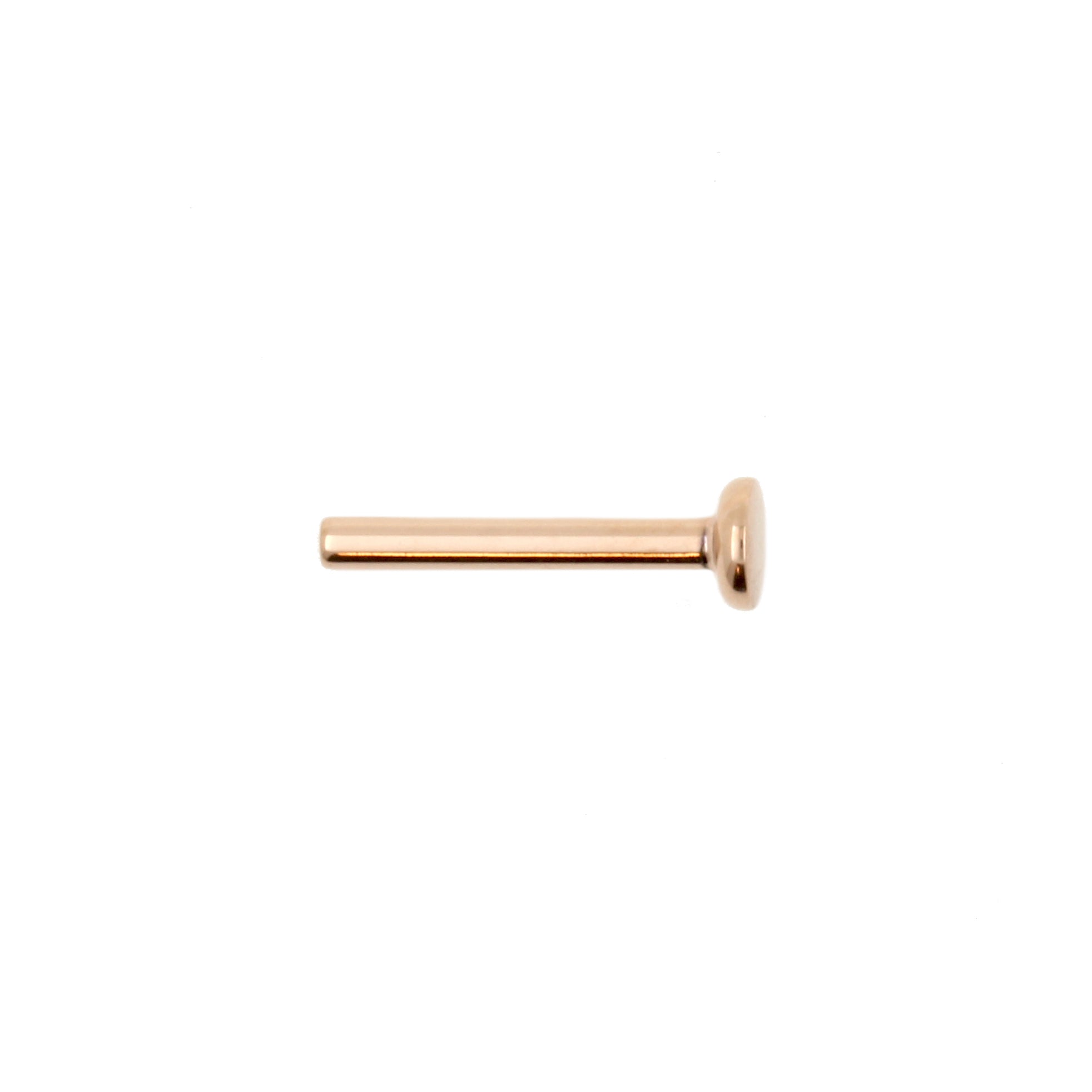 Titanium Labret Stud - 3 mm Disc Rose Gold