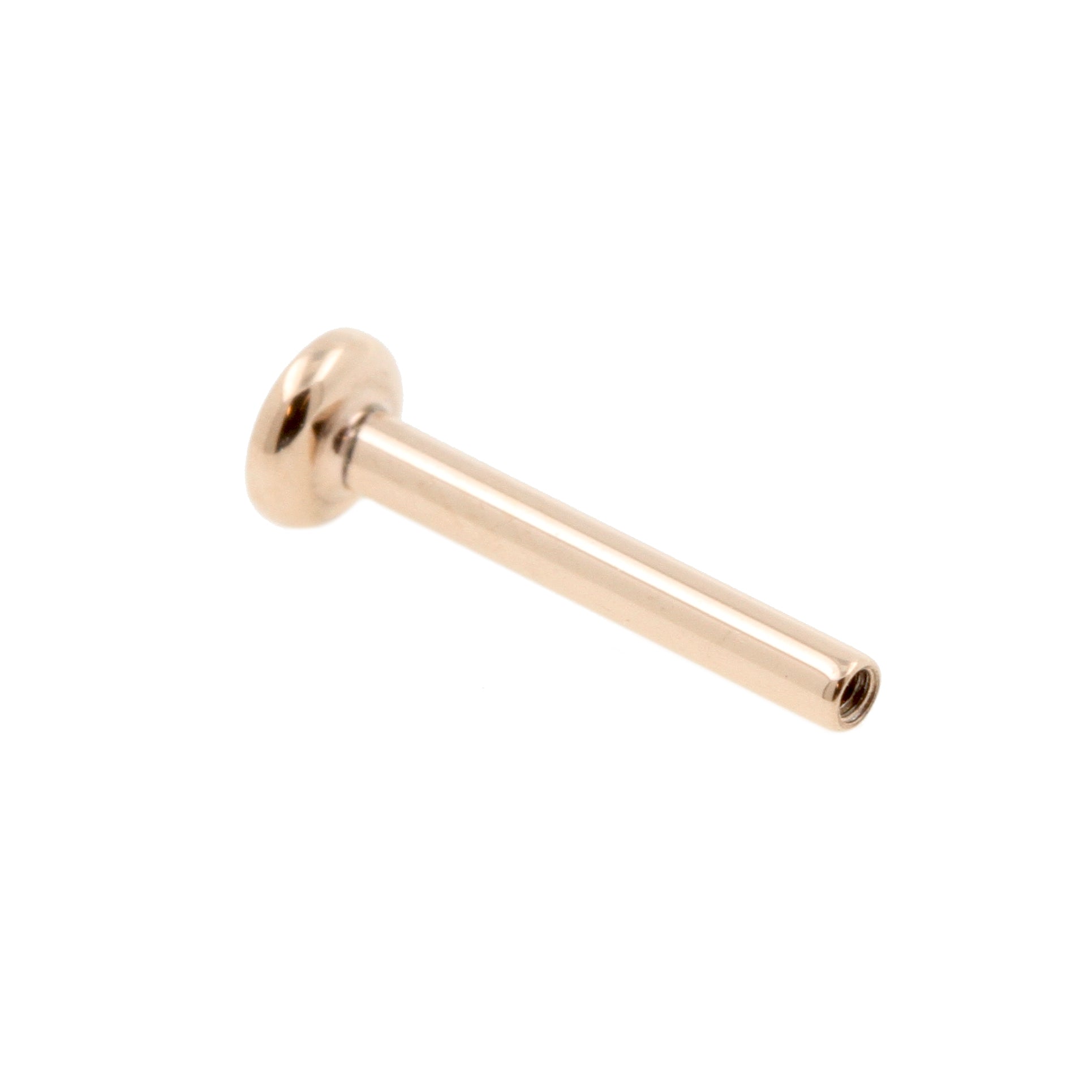 Titanium Labret Stud - 3 mm Disc Rose Gold