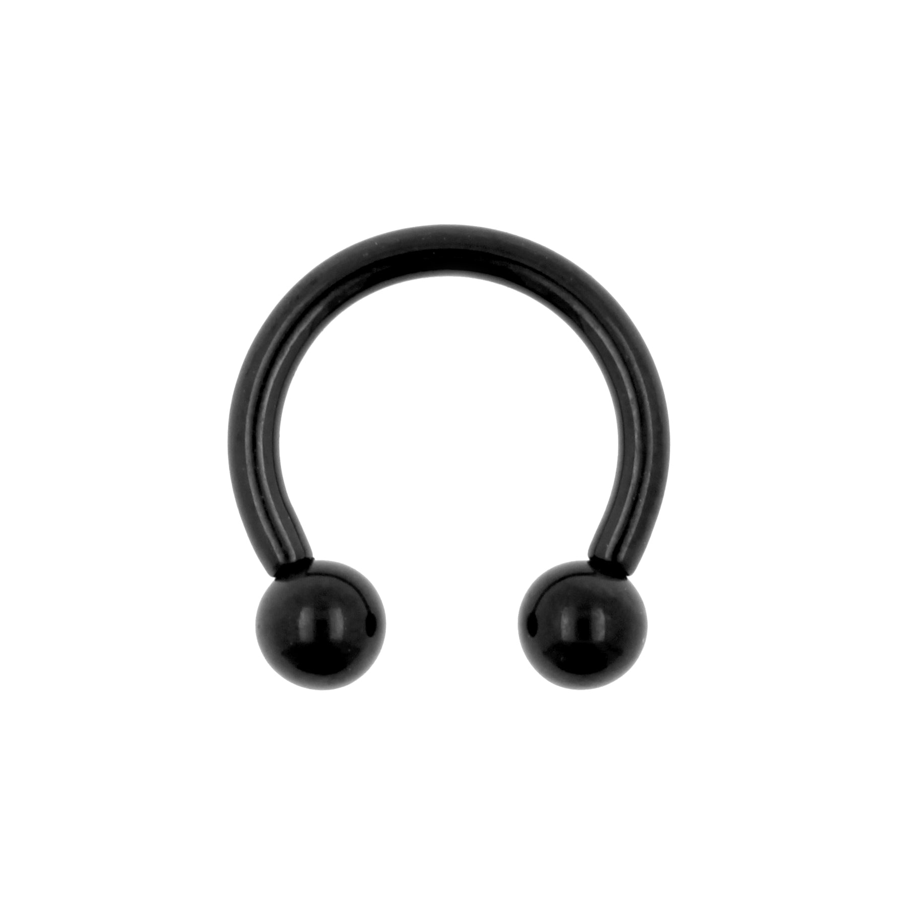 Titanium Circular Barbell Zwart