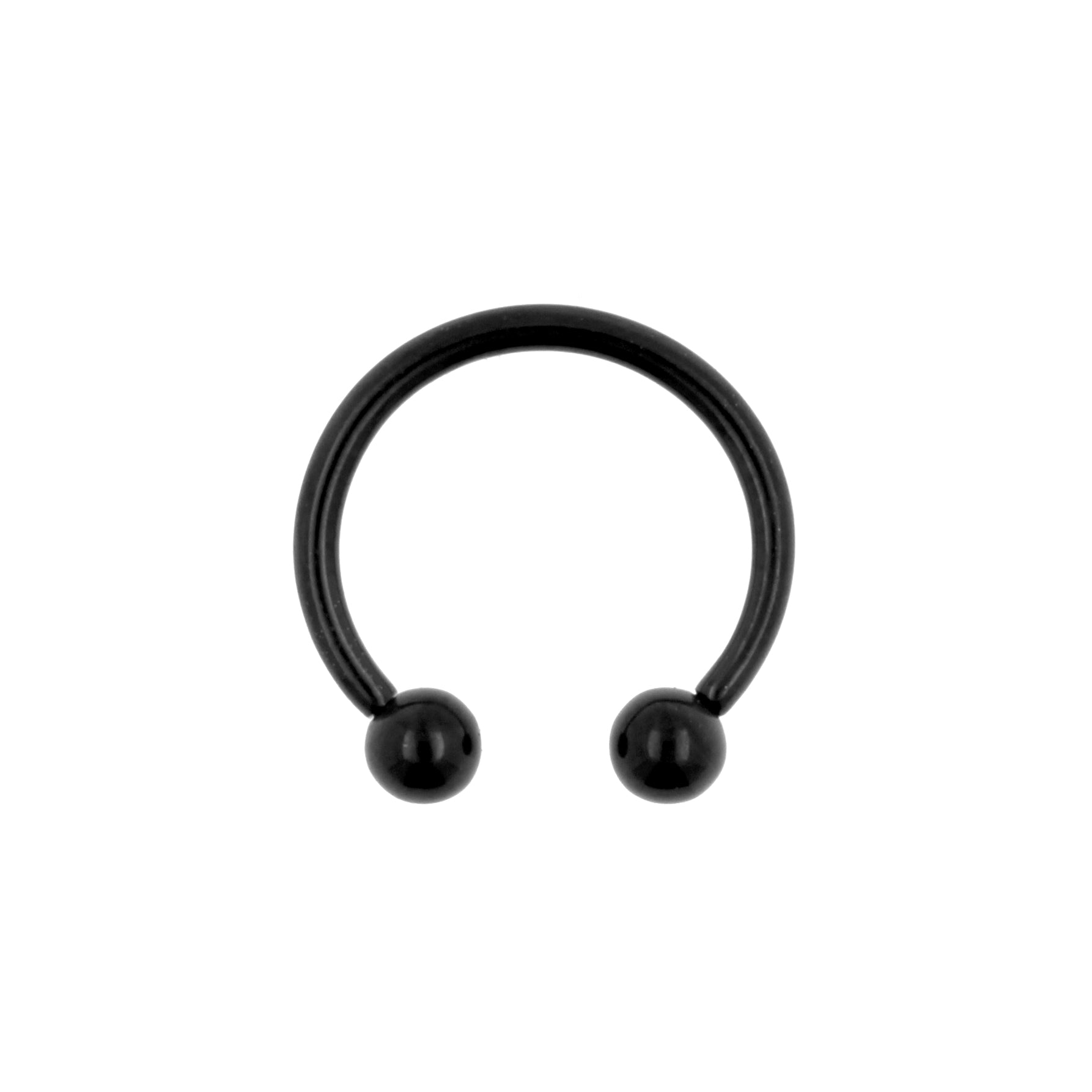 Titanium Circular Barbell Zwart