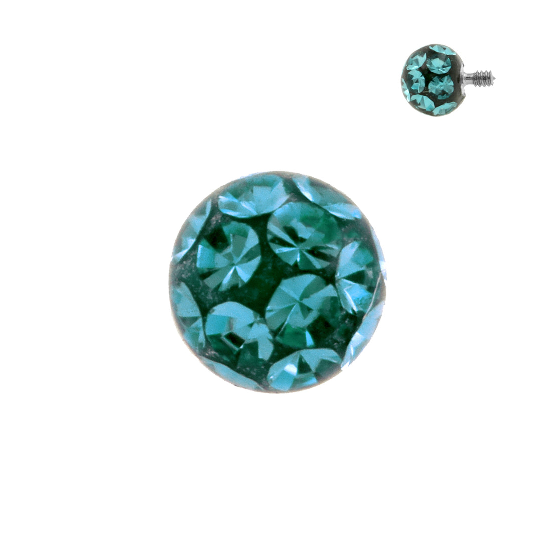 Titanium Multi-Jewelled Balletje Blue Zircon